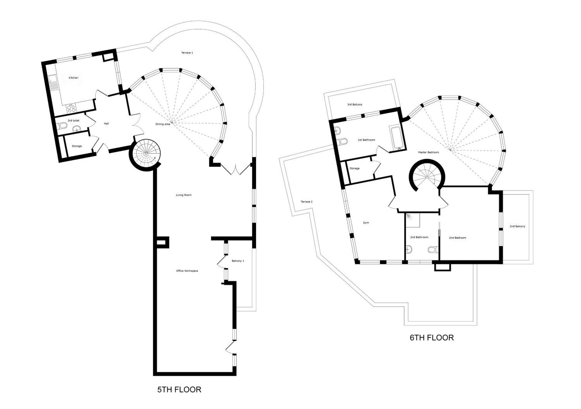 Lux Penthouse - Office, Terrace, Gym & Parking Apartment Luxemburg